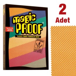 Clever Home Care - CHC - Magic Proof Total Set - Yağlı Yüzeyler için Temizlik Bezi 32x32 Orange (2 adet)